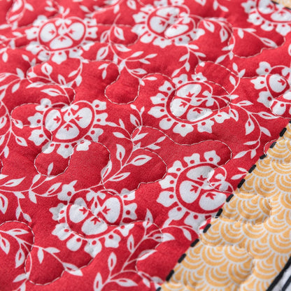 NEWLAKE Quilt Bedspread Sets - Bohemian Farmhouse Pattern Reversible Coverlet Set, Queen Size