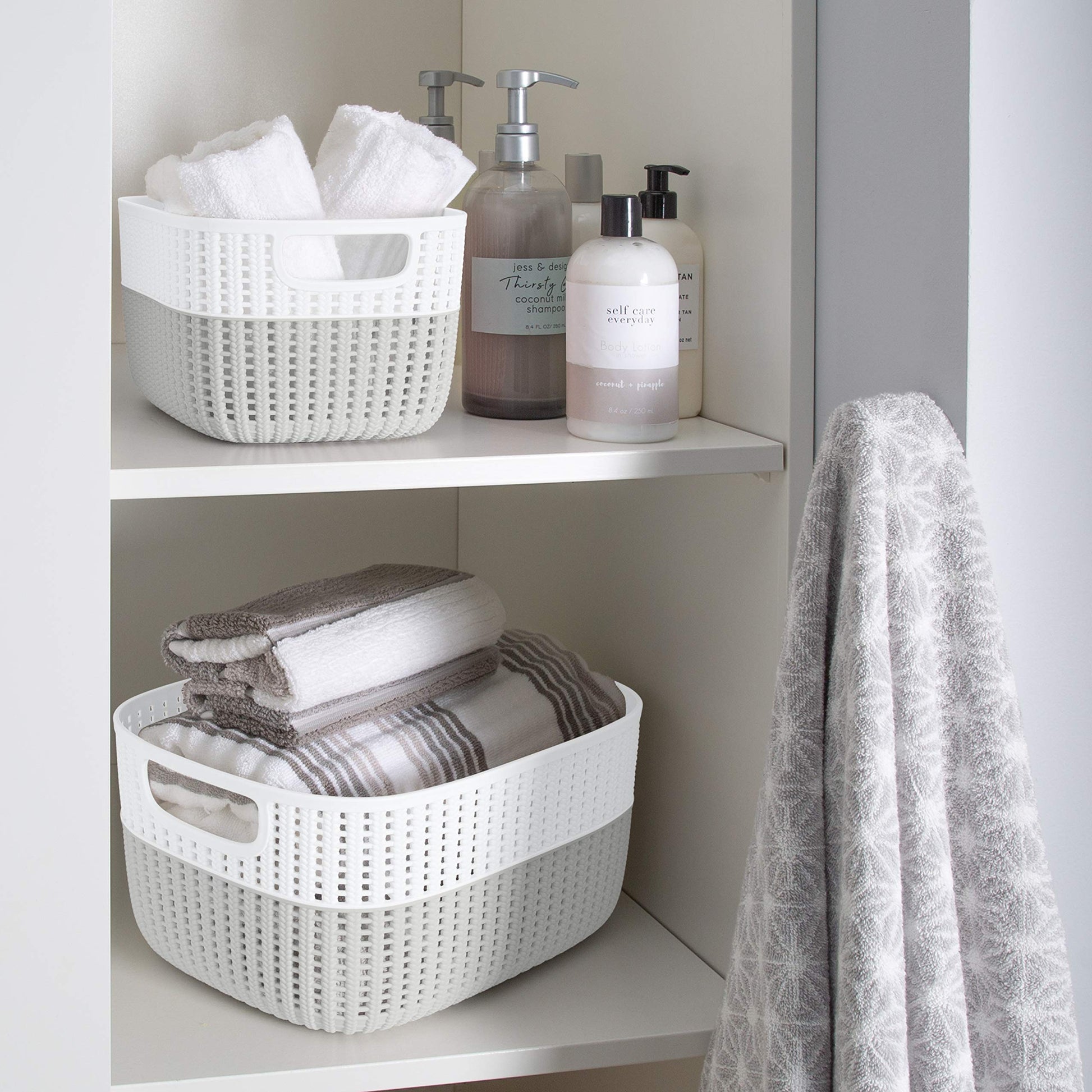 Simplify Medium Storage Basket, Heather Gray (26311-HGray)