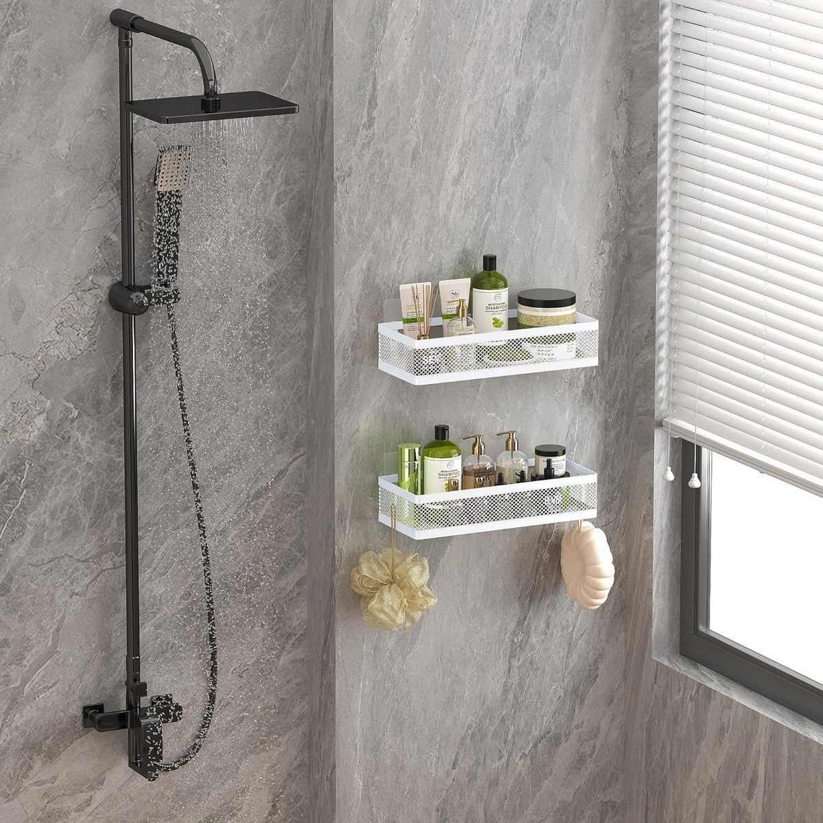 PUSDON Hanging Storage Baskets Organizer Wall Mount, Metal Wire Storage Bin Rack for Kitchen