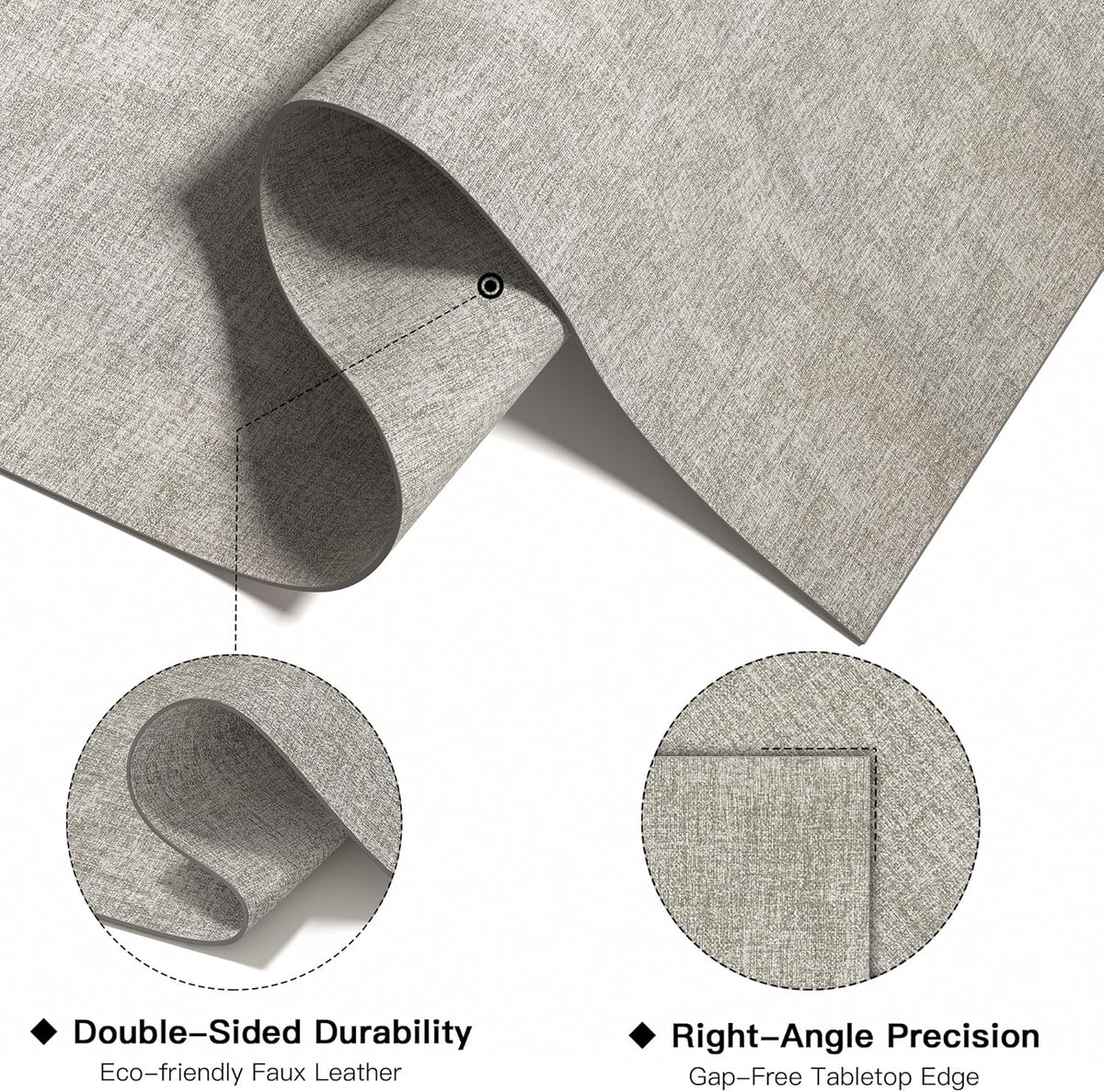 DOLOPL Placemats Set of 4, Reversible Wipeable & Heat Resistant Place Mats, Modern Faux Leather