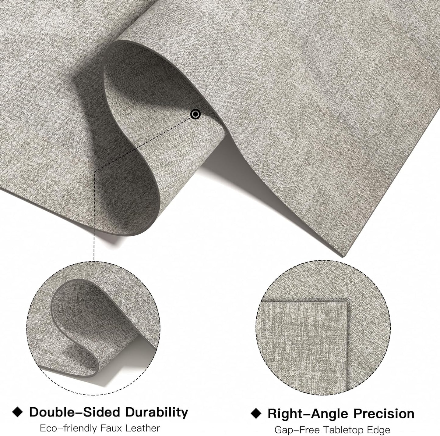 DOLOPL Placemats Set of 6, Reversible Wipeable & Heat Resistant Place Mats, Modern Faux Leather