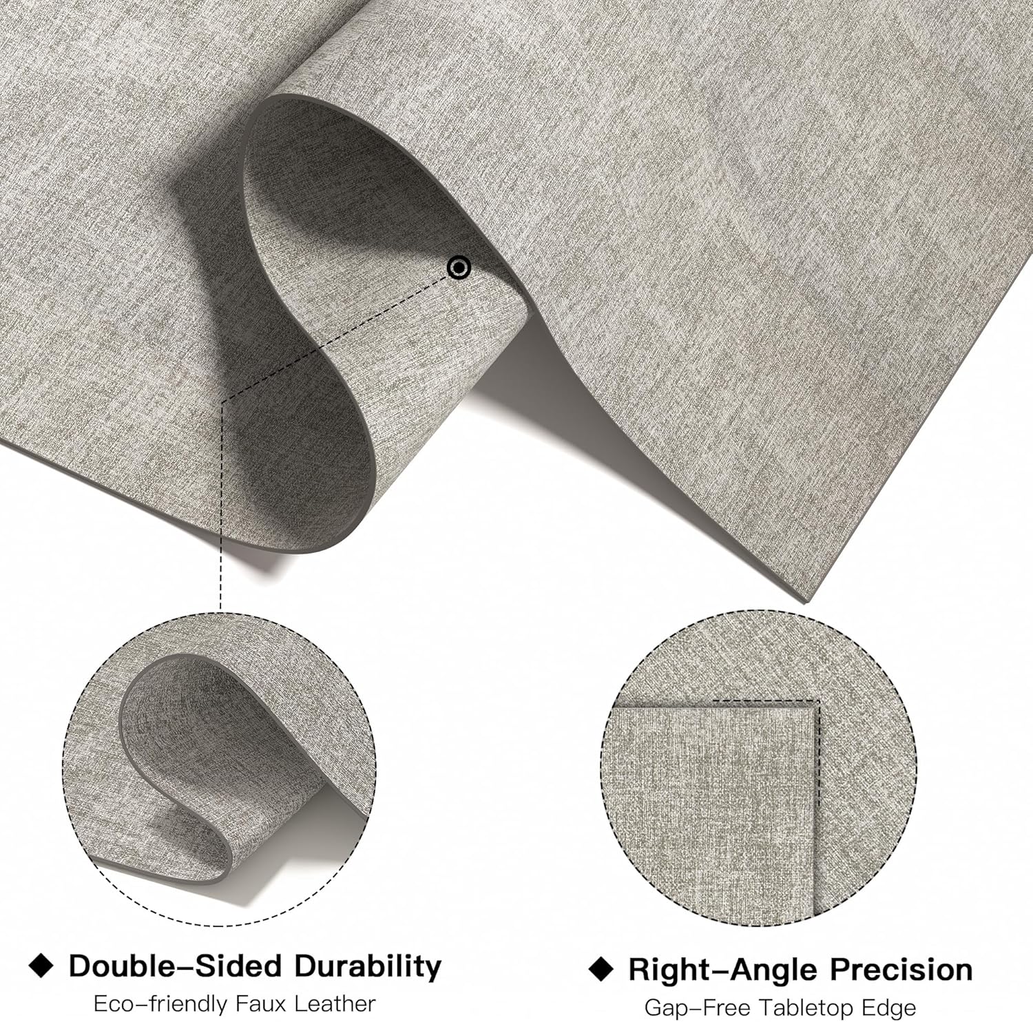 DOLOPL Placemats Set of 6, Reversible Wipeable & Heat Resistant Place Mats, Modern Faux Leather