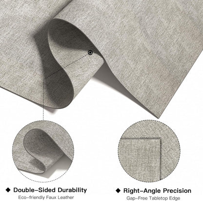 DOLOPL Placemats Set of 6, Reversible Wipeable & Heat Resistant Place Mats, Modern Faux Leather
