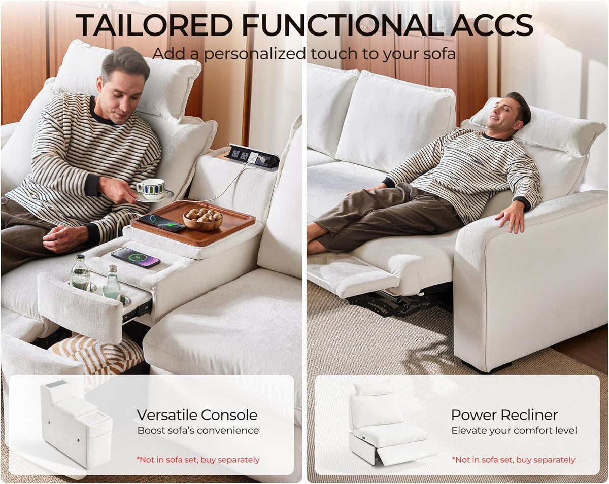 Oversized Modular Sofa Comfy Cloud Couch with Storage, Extra Deep Plush Sectional Sofa Set for