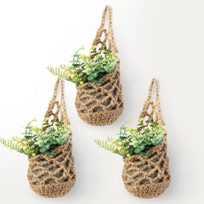 3PK Wall Planters for Indoor Plants, Macrame Plant Hanger | Wall Planter, Plant Hanger, Hanging