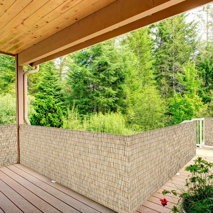 Natural 6FT X 16.4FT Reed Fencing Roll, Balcony Privacy Shade Reed Bamboo Fencing Garden Fence