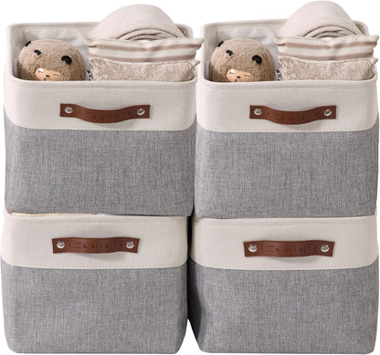 DECOMOMO Storage Baskets for Shelves - Fabric Closet Organizers and Storage Bins, Perfect Baskets