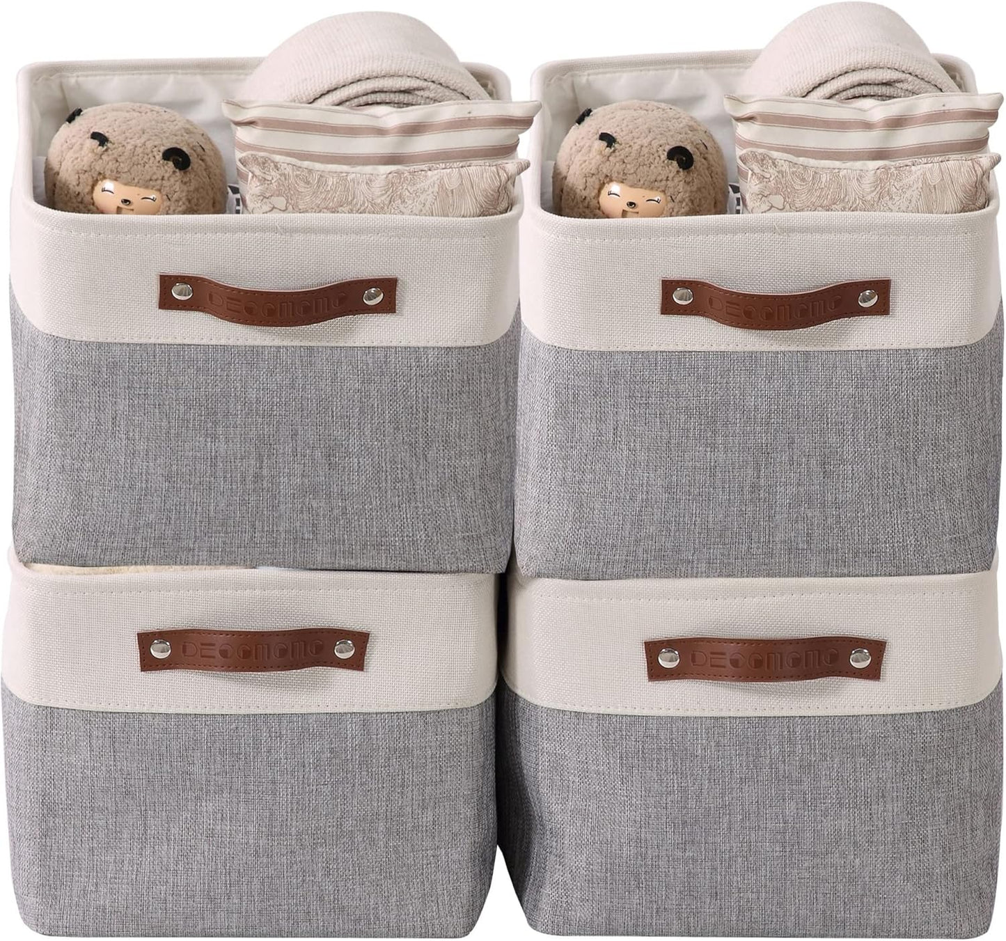 DECOMOMO Storage Baskets for Shelves - Fabric Closet Organizers and Storage Bins, Perfect Baskets