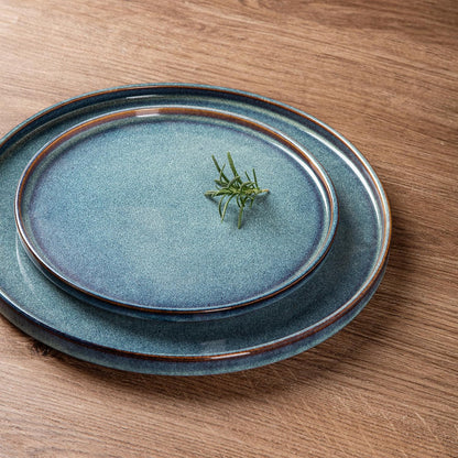 AmorArc Ceramic Dinnerware Sets, Handmade Reactive Glaze Stoneware Plates and Bowls Sets,Highly