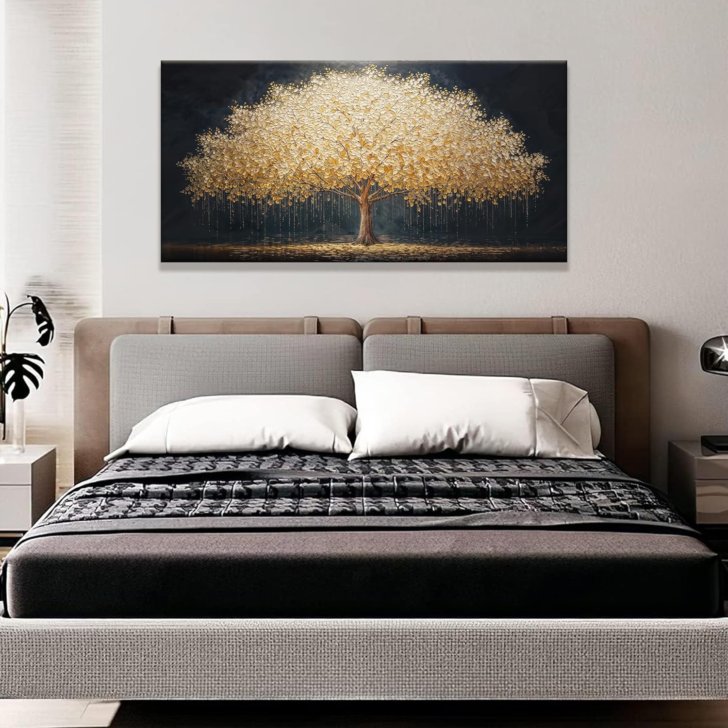 Canvas Wall Art Decor Gold Tree Of Life Abstract Wall Decor Artwork Canvas Prints Painting Gold