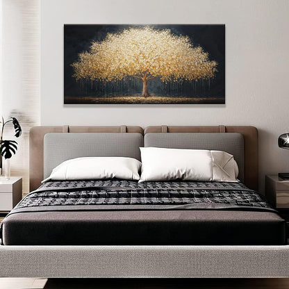 Canvas Wall Art Decor Gold Tree Of Life Abstract Wall Decor Artwork Canvas Prints Painting Gold