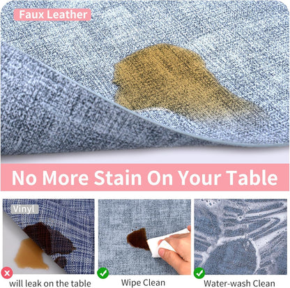 Maxpearl Set of 8 Faux Leather Table Placemats – Heat Resistant, Waterproof, Easy to Clean