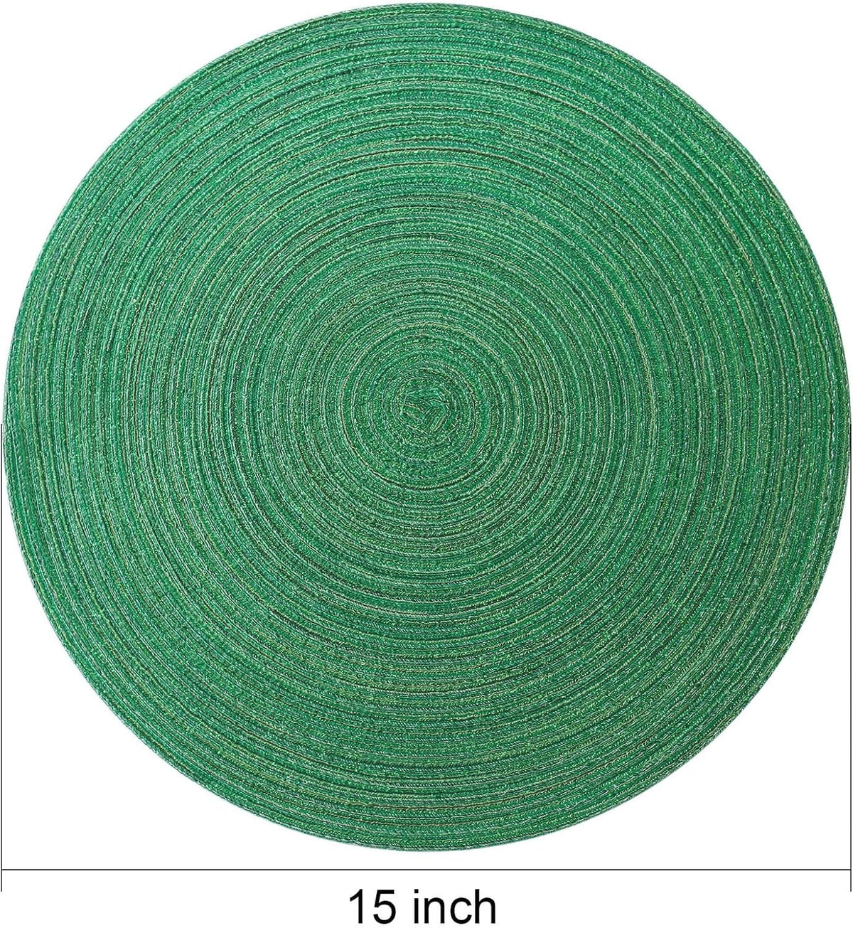AHHFSMEI Round Braided Placemats Set of 6 Round Table Mats for Dining Tables Natural Woven Heat