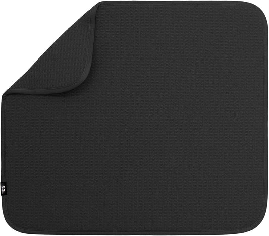 S&T INC. Dish Drying Mat, 16” x 18”, Absorbent Microfiber Kitchen Counter Mat, Dish Drying Pad for