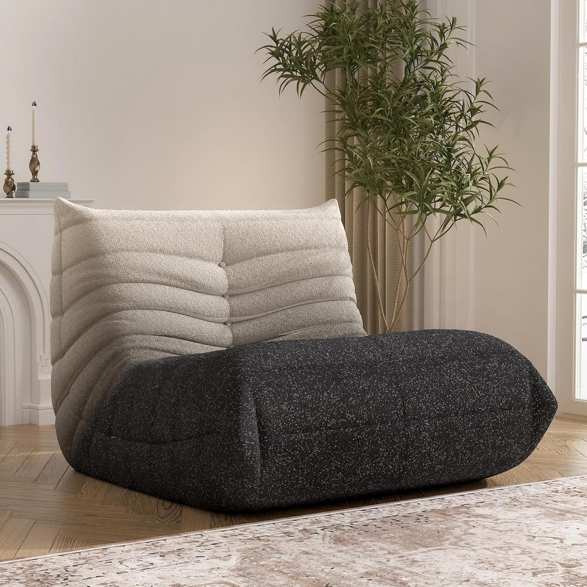 Bean Bag Chair, Fireside Chair Bean Bag Sofa Large Bean Bag Chair for Adults, Bean Bag Chairs for