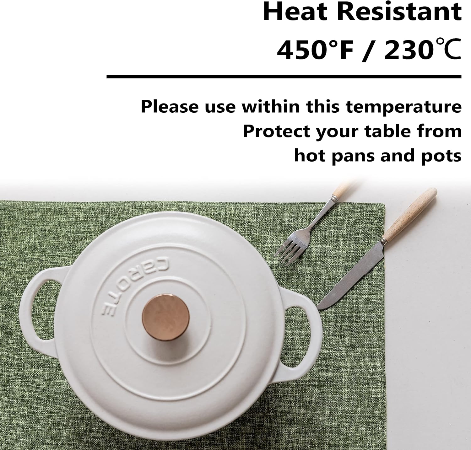 Home Brilliant Linen Cloth Placemats Set of 8 Heat Resistant Dining Table Place Mats Table Mat
