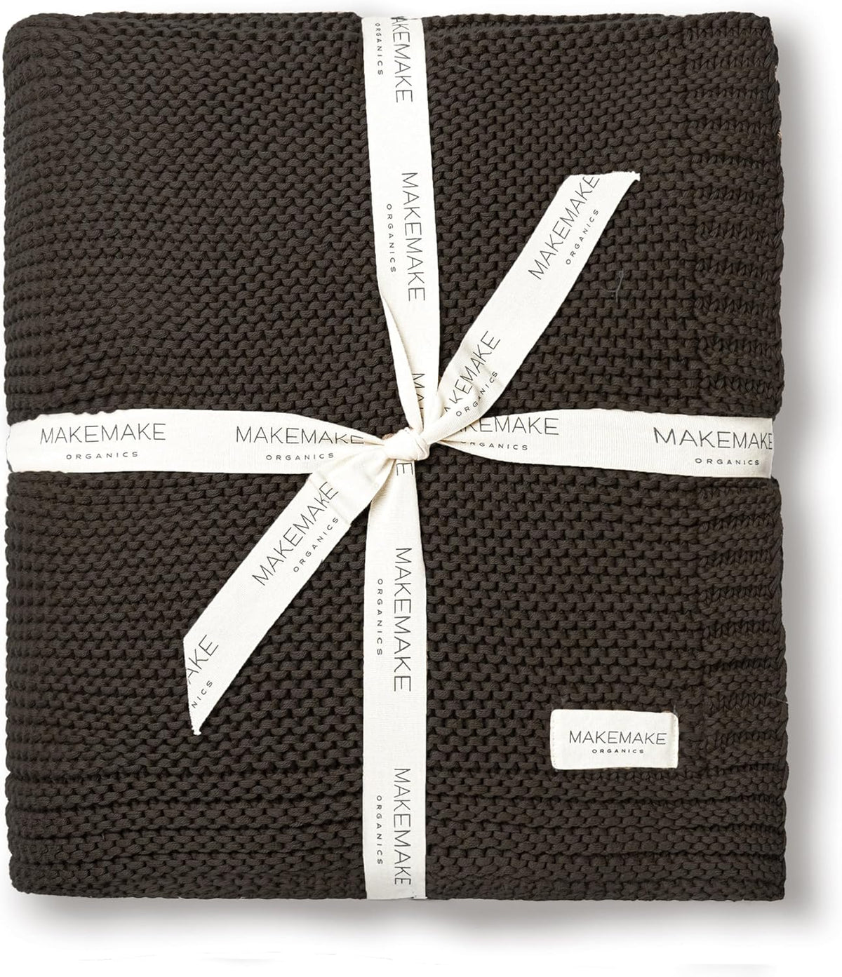 MakeMake Organics Organic Throw Blanket GOTS Certified Organic Cotton Blanket Knit Couch Bed Fall