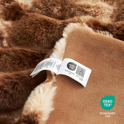 Cozy Bliss Faux Fur Throw Blanket for Couch, Fuzzy Soft Plush Thick Bubble Blanket for Sofa Bedroom