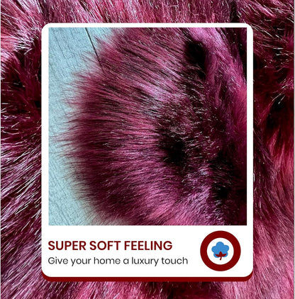 LAMBZY Faux Sheepskin Super Soft Hypoallergenic Free Shape Silky Shag Rug, Luxury Shaggy Plush