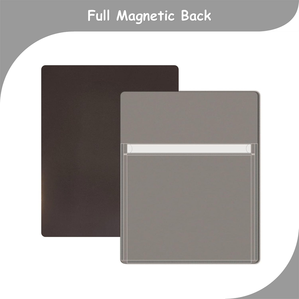 Magnetic Pocket 4 Pack – Self-Adhesive Magnetic Storage Pouch for Documents, Notes & Tools, Strong