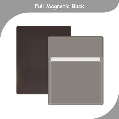 Magnetic Pocket 4 Pack – Self-Adhesive Magnetic Storage Pouch for Documents, Notes & Tools, Strong
