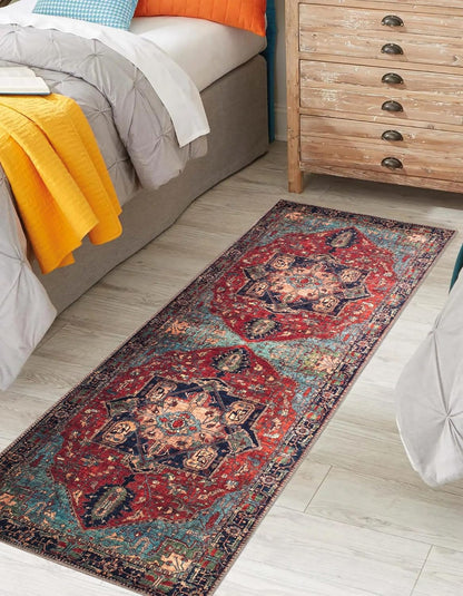 Keen Home Design 2x12 Rug - Machine Washable Runner Rug with Non-Slip Backing, Ideal for Hallway