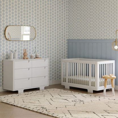babyletto Yuzu 6-Drawer Dresser in White, Greenguard Gold Certified
