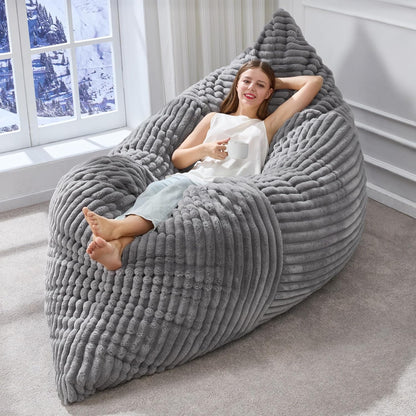 Hobestluk 3 in 1 Bean Bag Chair Giant Bean Bag Chairs Convertible Bean Bag Floor Cushion with