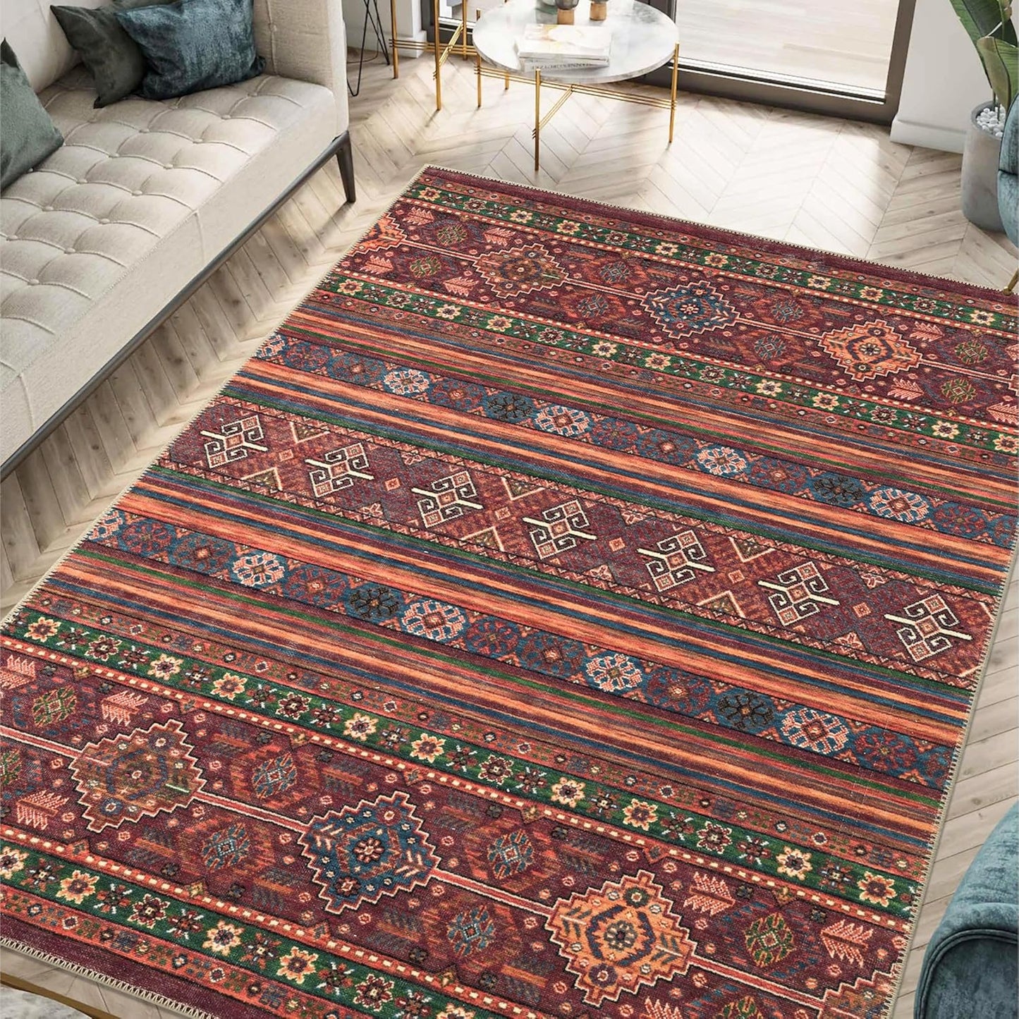 Keen Home Design 3x5 Rug - Machine Washable Entry Rug with Non-Slip Backing, Ideal for Enteryway