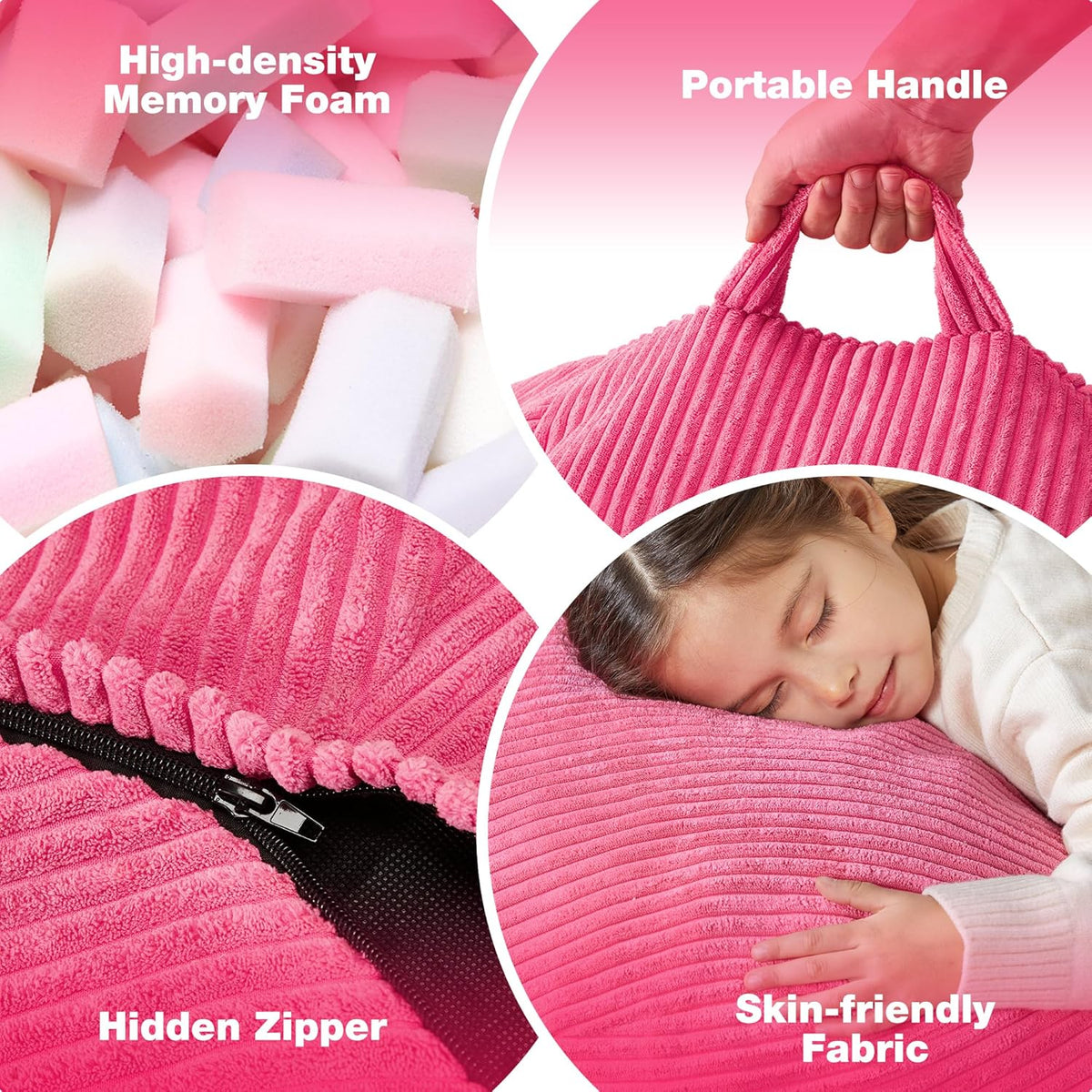 Hobestluk 4.5FT Bean Bag Chair Giant Bean Bag Chair with Filler Included Adult Bean Bag Chairs with