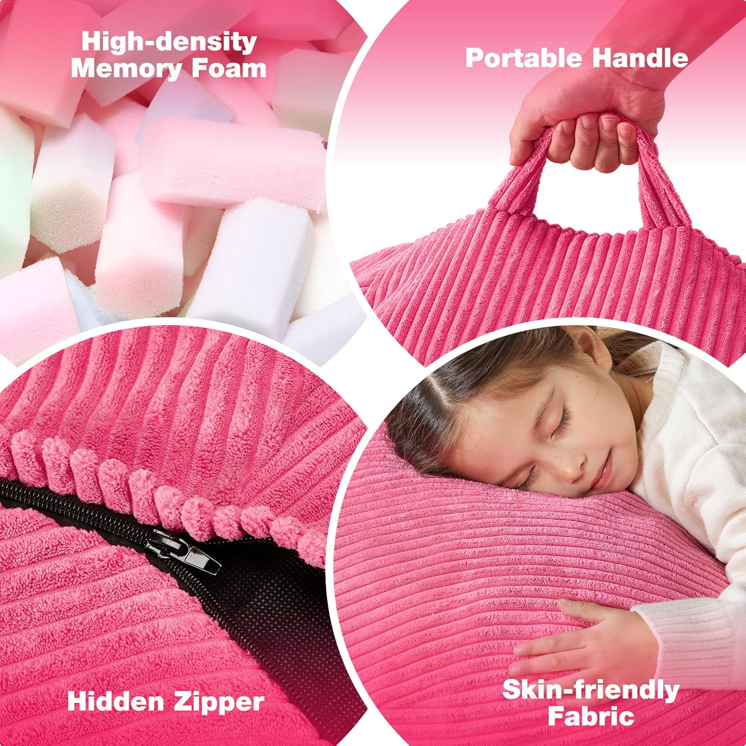 Hobestluk 4.5FT Bean Bag Chair Giant Bean Bag Chair with Filler Included Adult Bean Bag Chairs with