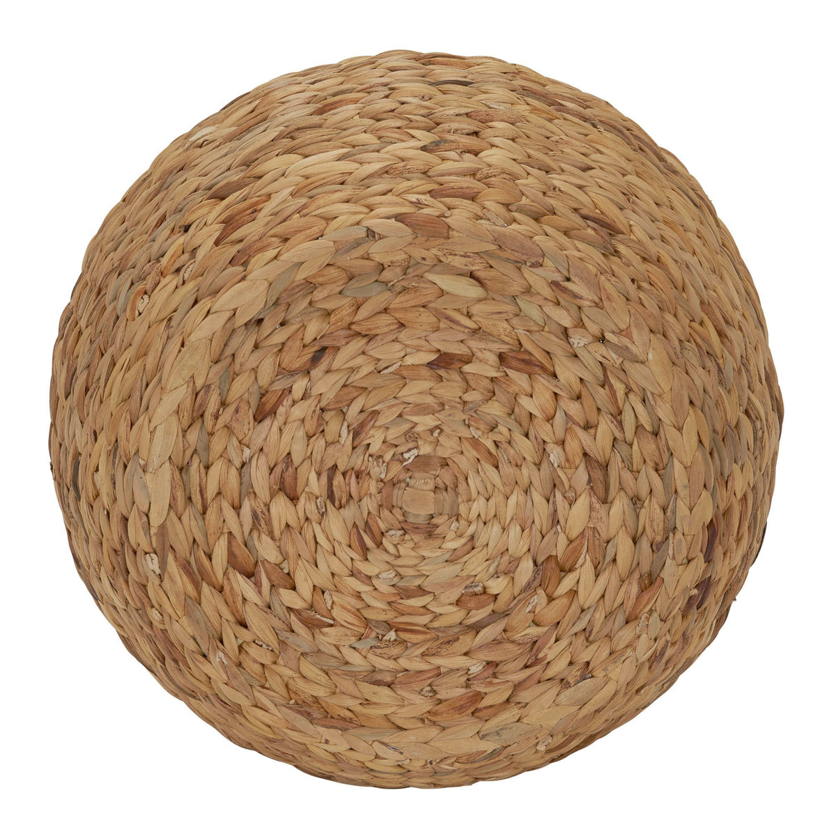 Household Essentials Round Handwoven Water Hyacinth Barrel Wicker Storage Basket Side Table