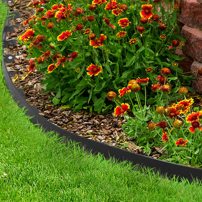 Gardzen 1.5" x 60' Landscape Edging Kit, Garden Edging Coil Comes with 60 Pcs Spikes, No Dig Lawn