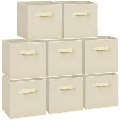 11x11 Storage Bins, Set of 8 Storage Cubes, Collapsible Cube Storage Box, Fabric Closet Organizers
