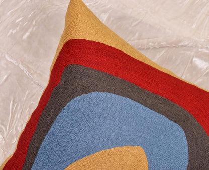 Kandinsky Modern Pillow Cover - Ruby Abstract Pillowcase Farmhouse Chair Contemporary Cushion