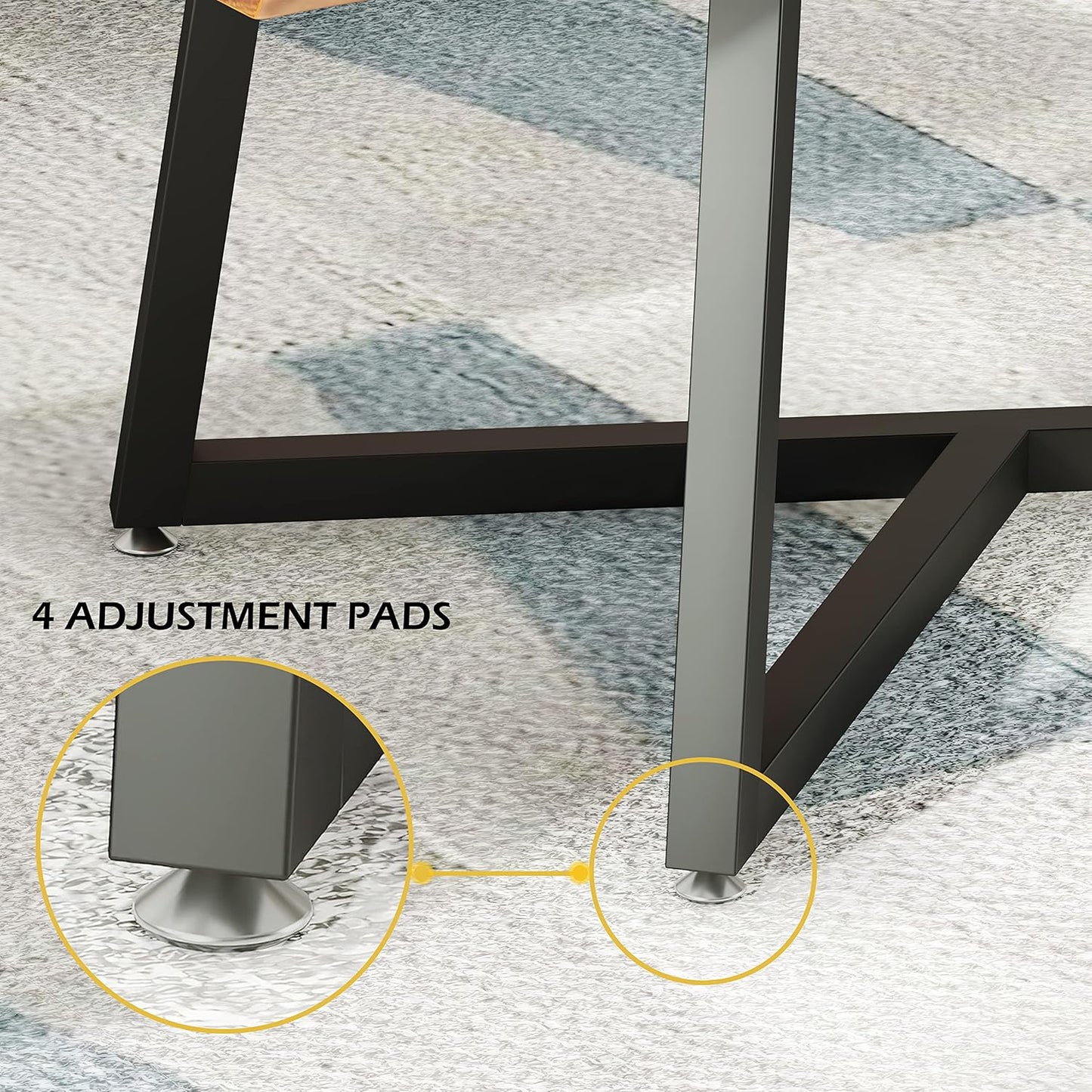 18 Inch Metal Coffee Table Legs, DIY Geometry Desk Base for Table Heavy Duty Furniture Legs for