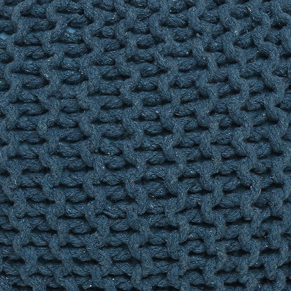 REDEARTH Round Pouf Bean Bag Ottoman - Foot Stool Hand Knitted - Home Decor Pouffe Stuffed - Cable