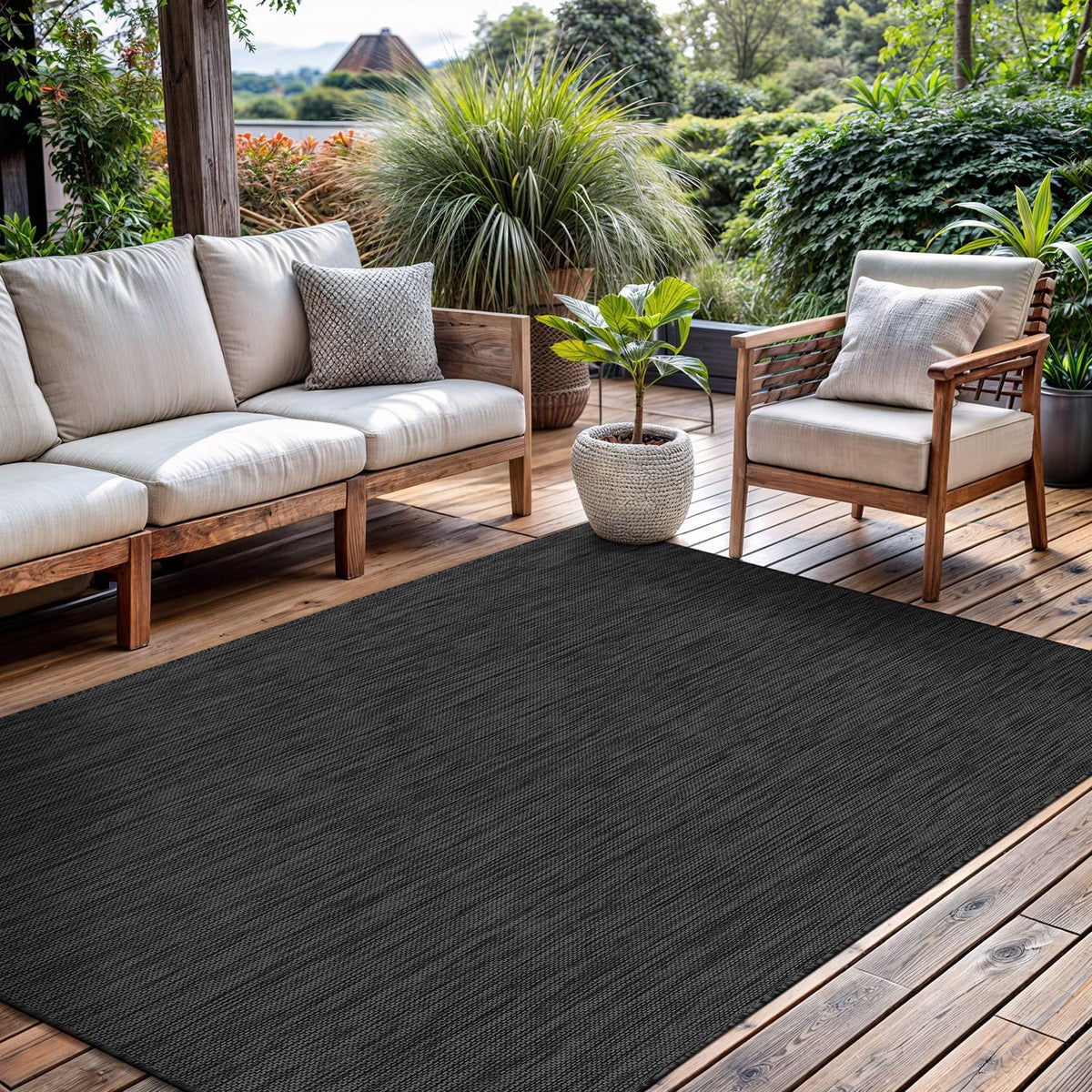 CAMILSON Outdoor Rug 8x10 Modern Area Rugs for Indoor and Outdoor Patios and Porches - Waterproof