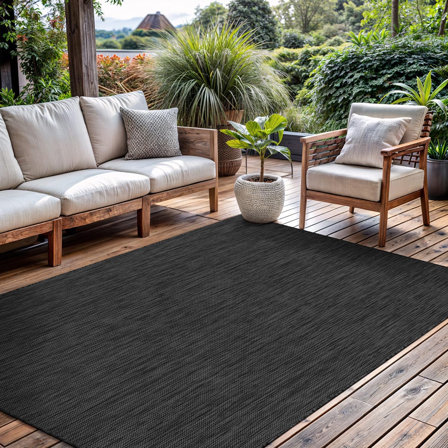 CAMILSON Outdoor Rug 8x10 Modern Area Rugs for Indoor and Outdoor Patios and Porches - Waterproof