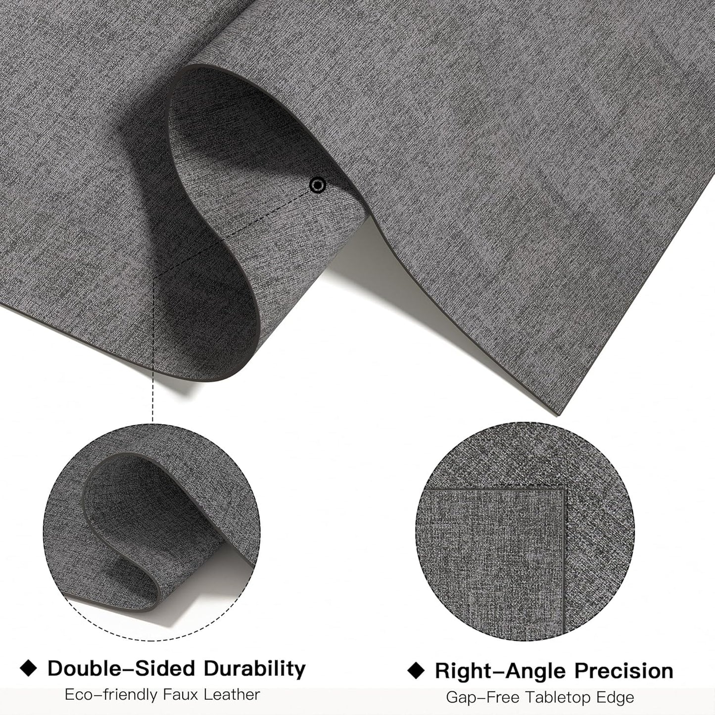 DOLOPL Placemats Set of 6, Reversible Wipeable & Heat Resistant Place Mats, Modern Faux Leather