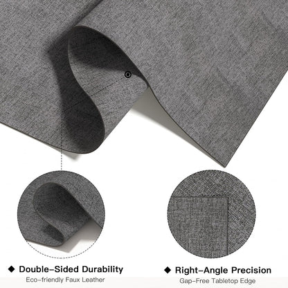 DOLOPL Placemats Set of 8, Reversible Wipeable & Heat Resistant Place Mats, Modern Faux Leather