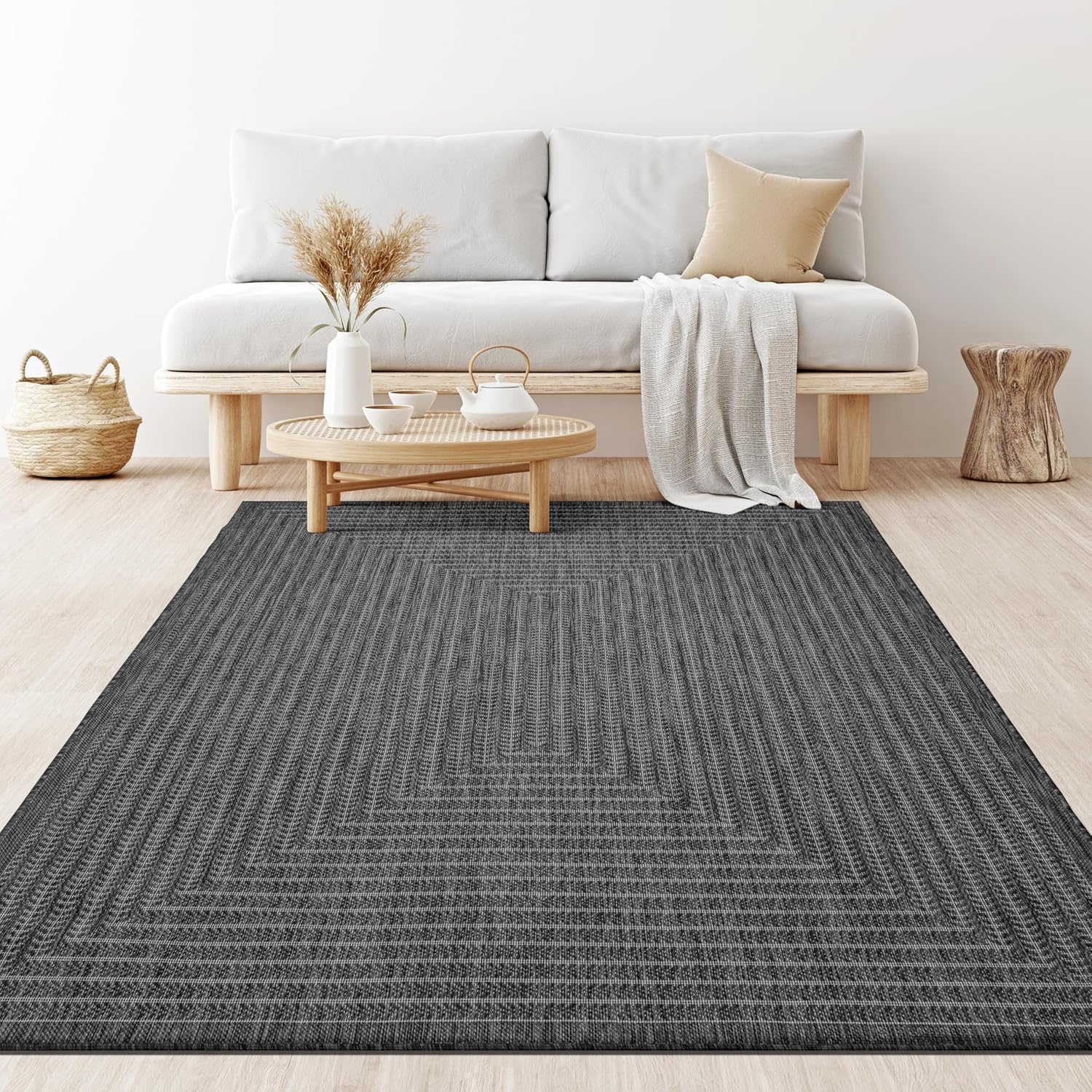 Adiva Rugs Outdoor Indoor Area Rug, Weather Resistant, Easy to Clean, Stain Resistant Floor Mat for