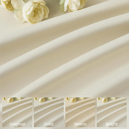 KangBang Cream Blackout Curtains 105 Inches Long, Extra Wide Pinch Pleated Sound Dampening Room