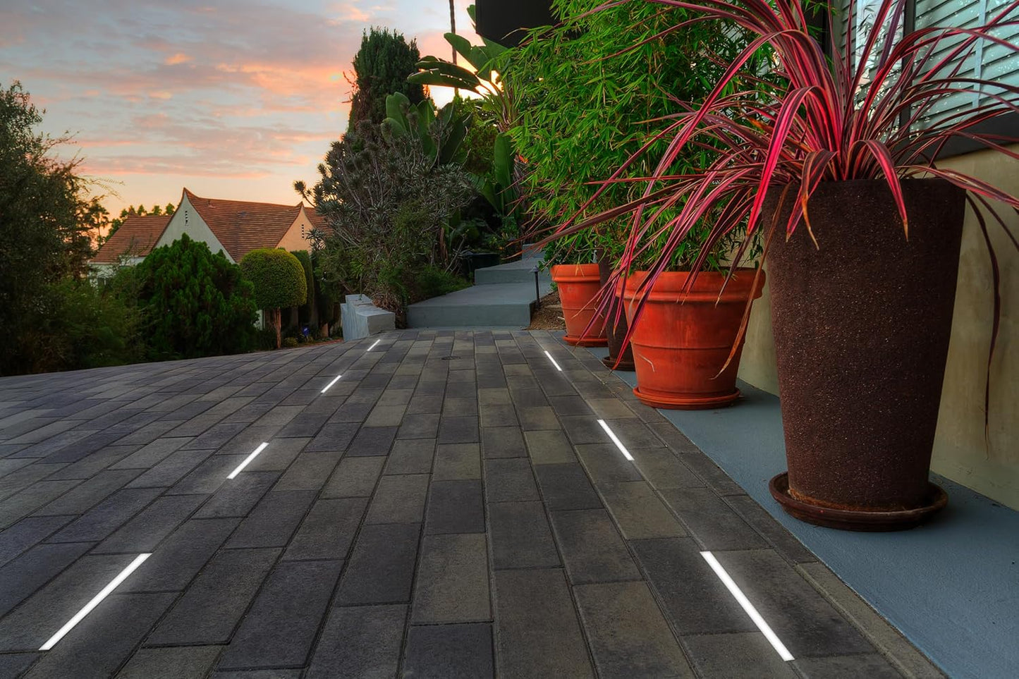 LUMENGY Paver Light Slim 0.5x14 Inch Glare-Free Steel Brick Lighting for Pavers, Walls, Driveway &