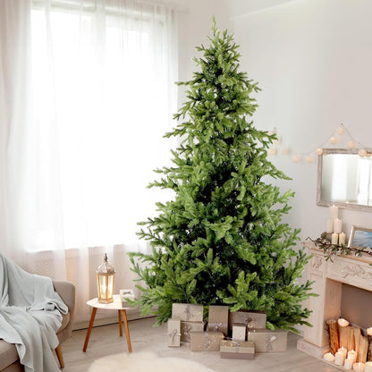 Fraser Hill Farm 9-Ft. Foxtail Pine Artificial Christmas Tree with Stand and No Lights, Unlit