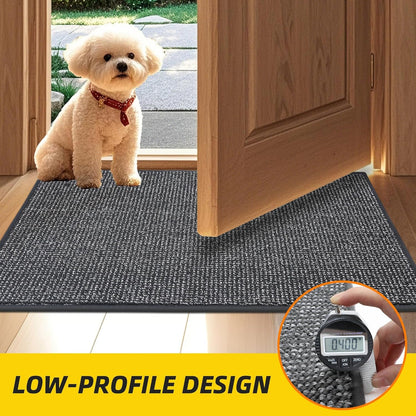 JSEI Dirt Trapper Door Mat 24"x36" Non-Slip Washable Entrance Mat, Dog Doormats, Absorbent &