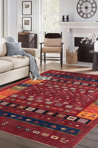 Keen Home Design 6x9 Rug - Machine Washable Area Rug with Non-Slip Backing, Ideal for Living Room