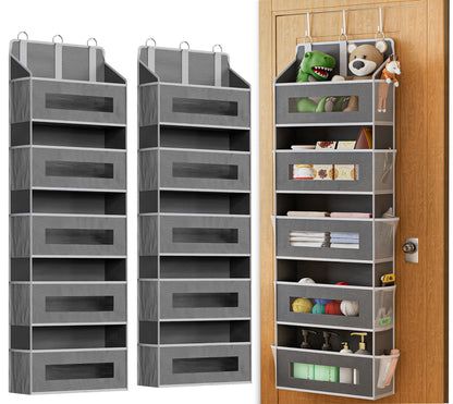 2 Pack 5 Tier Over The Door Organizer Space-Saving Storage for Any Room