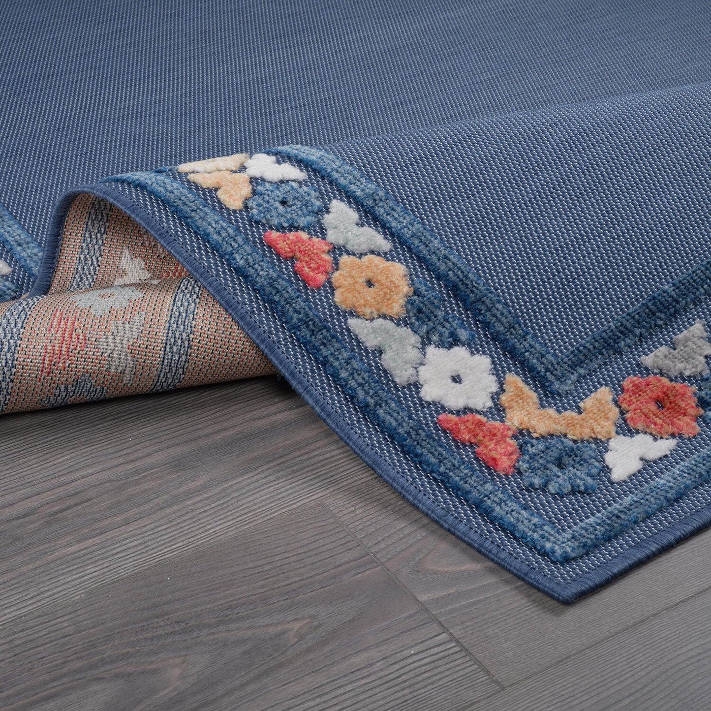 Beverly Rug Outdoor Rug 8x10 Modern Bordered Area Rugs for Indoor and Outdoor Patio Easy to Clean