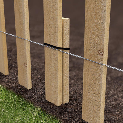 Greenes Fence Cedar Wood Garden Picket Fence 16" H x 8' L (2-Pack, 16' Total)